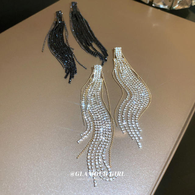 Occident fashion diamond tassel women earrings