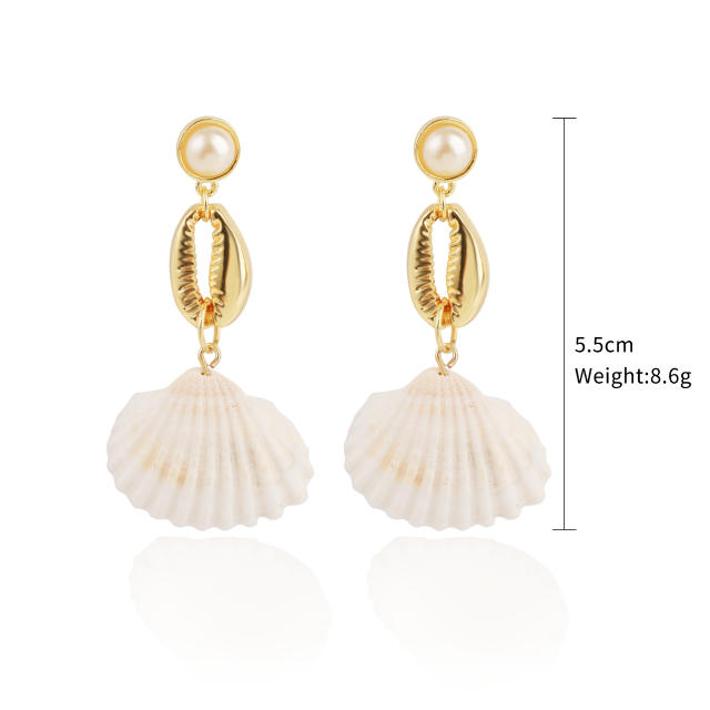 Boho shell earrings