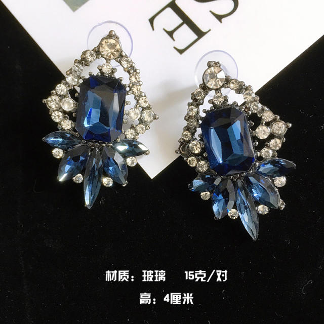 Sapphire blue color sereis dangle earrings