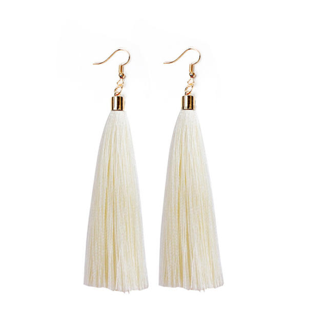 Wish hot sale color rope tassel long earrings