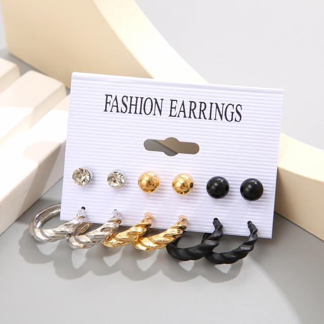 INS geometric shape earrings set