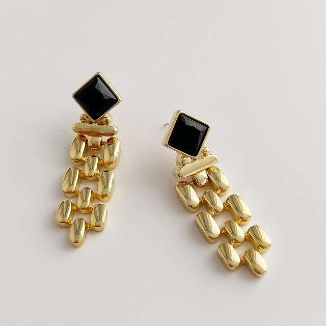 Fashion metal chain tassel earrings