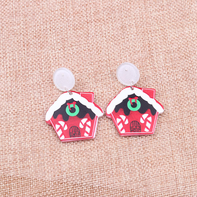 2022 new design christmas series acrylic dangle earrings