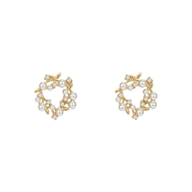 Korean fashion chic flower cute ear studs women