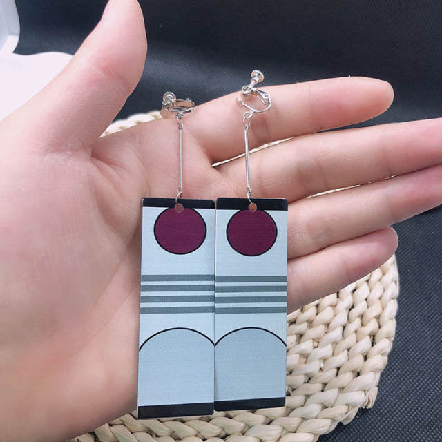 Anime tanjirou Kamado earrings