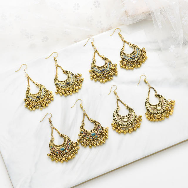 National trend fan shape jhumka earrings