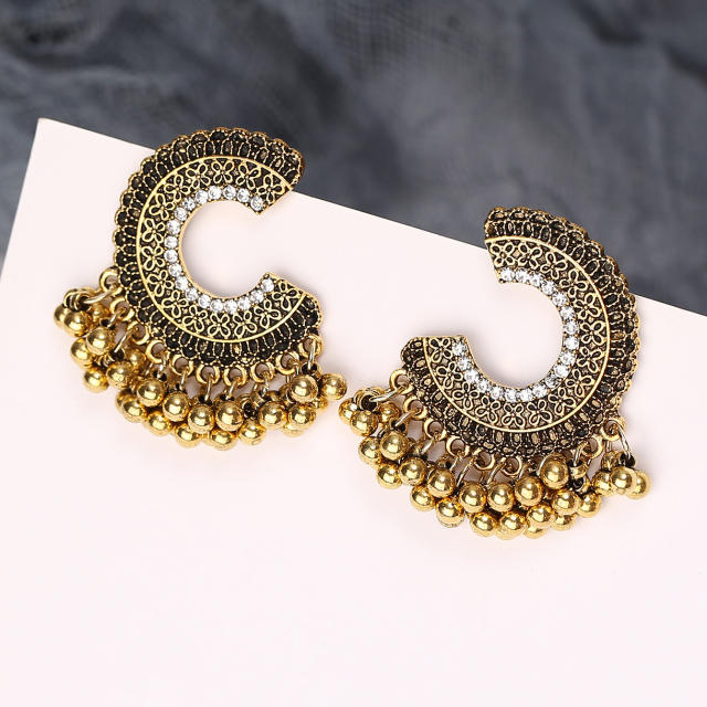 Vintage enamel jhumka earrings for women