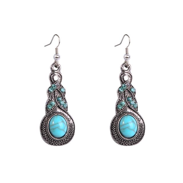 Boho turquoise dangle earrings