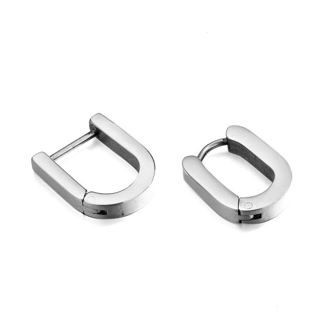 U shape titanium steel unisex earrings