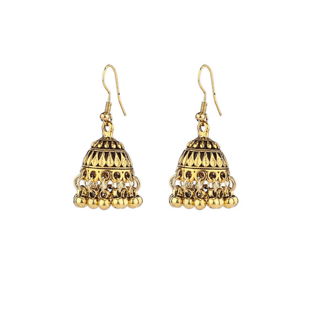 Vintage the bell charm jhumka earrings