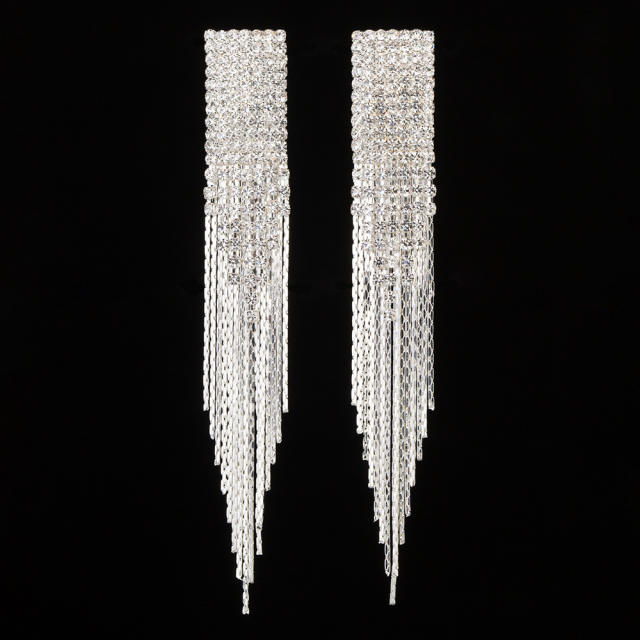 Luxury tassel long earrings for bridal