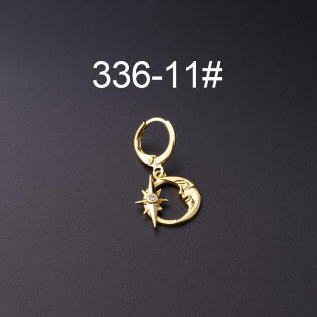 Personality metal snake huggie earrings