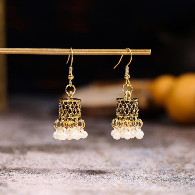 Vintage the bell charm jhumka earrings