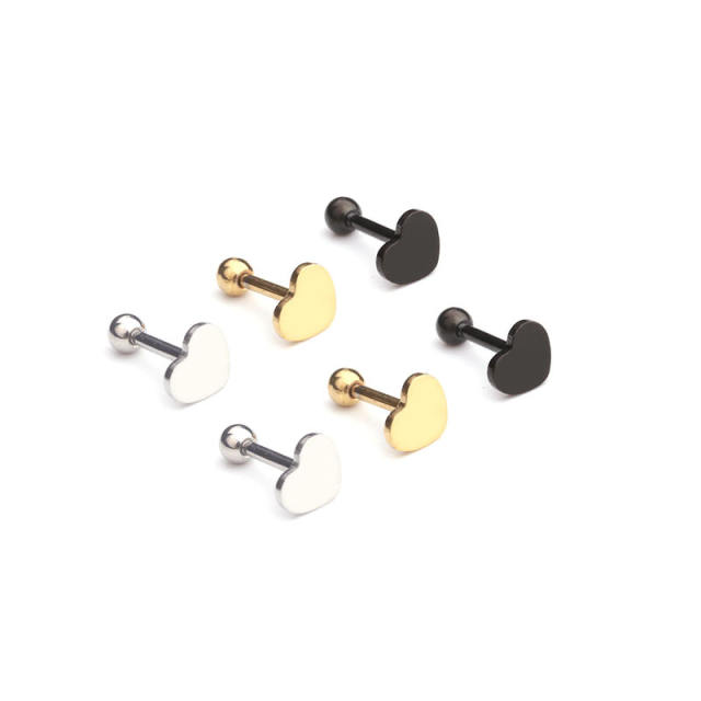 Occident fashion stainless steel crown ear studs