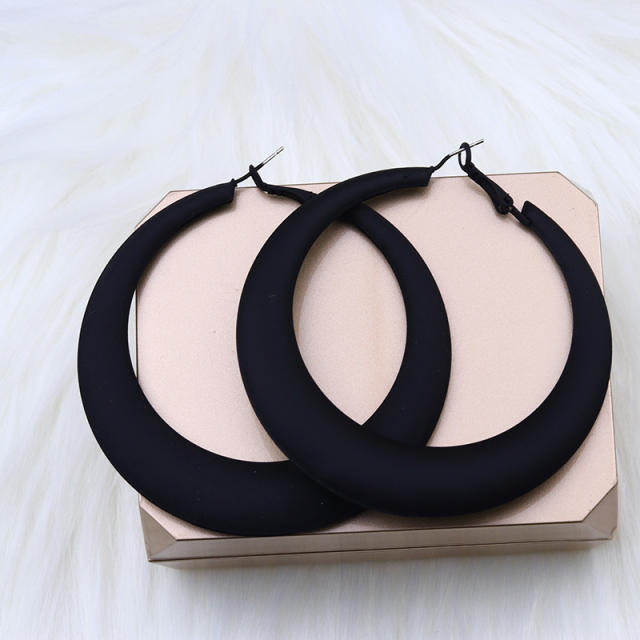 Tiktok hot sale black color series earrings