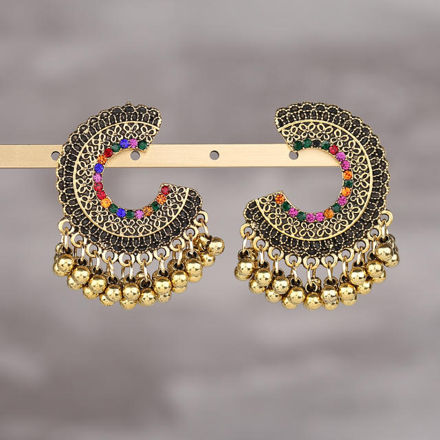 Vintage enamel jhumka earrings for women