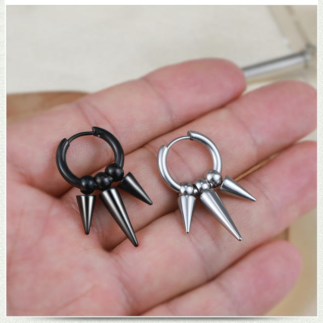 Titanium steel tassel earing