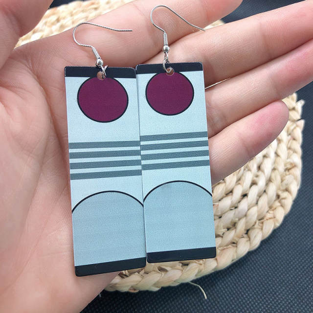 Anime tanjirou Kamado earrings