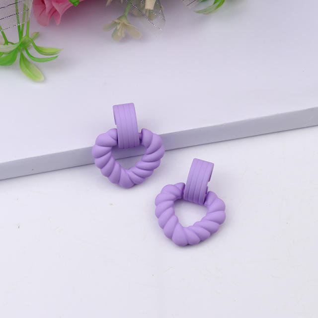 Boho colorful heat design acrylic earrings