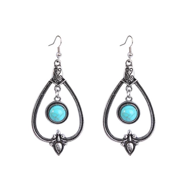 Boho turquoise dangle earrings