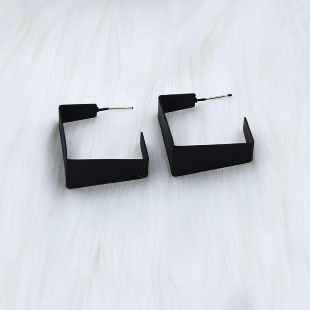 Tiktok hot sale black color series earrings