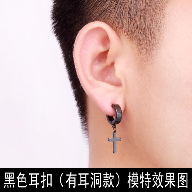 Fashion titanium steel punk earrings