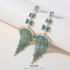 Occident fashion full of diamond tassel earrings