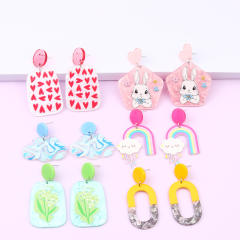 Korean fashion heart cloud sweet earrings