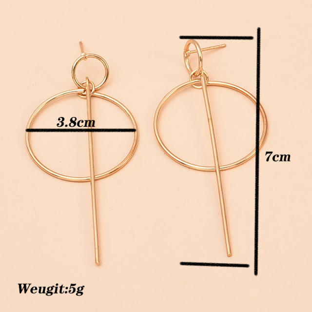 Geometric ring earrings