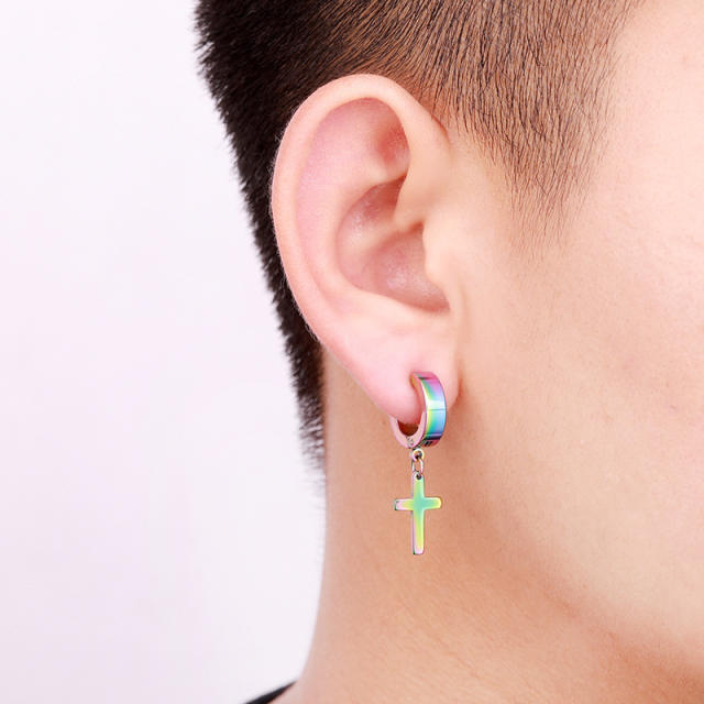 Fashion titanium steel punk earrings