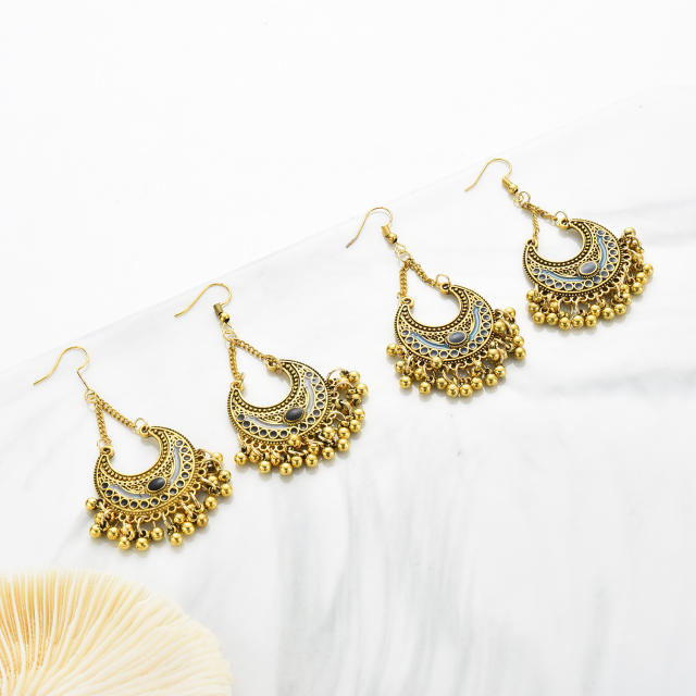 National trend fan shape jhumka earrings