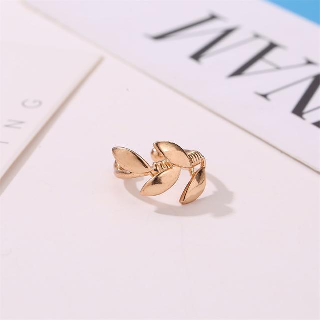 Fashion leaf copper ear cuff