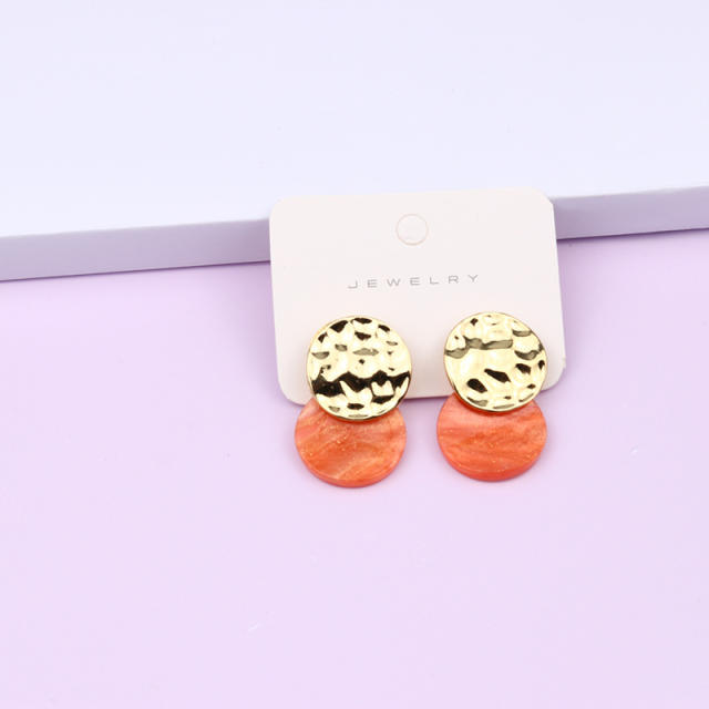 Occident fashion geometric acrylic ear studs