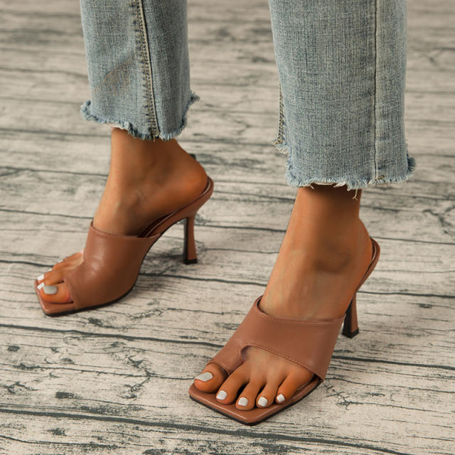 Sqaure toe chappals heels for ladies