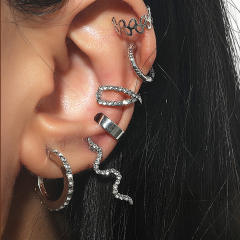 6pcs set diamond snake ear cuff