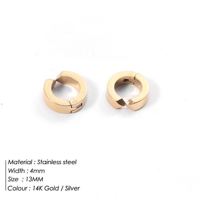 Stainless steel clip on earrings