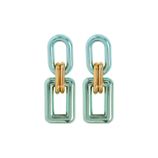 INS popular geometric chain earrings