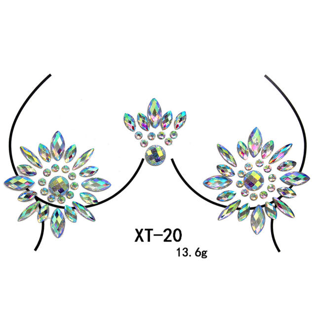 Resin rhinestone tattoo stickers