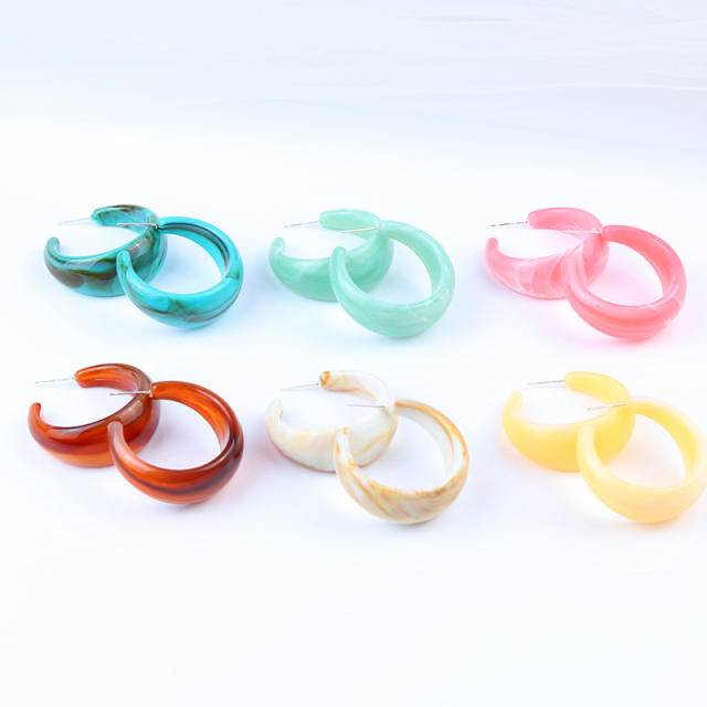 Occident fashion geometric open hoop earrings