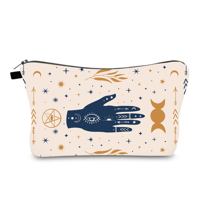 Waterproof cosmetic bag evil eye printing