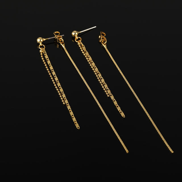 Long tassel clip on earrings