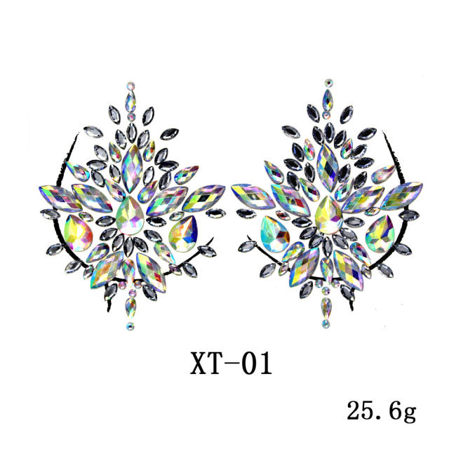 Resin rhinestone tattoo stickers