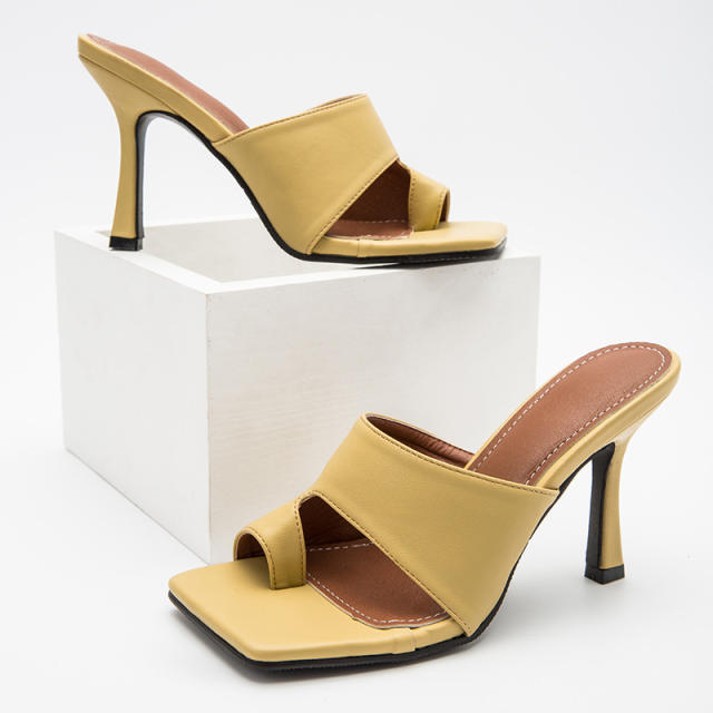 Sqaure toe chappals heels for ladies