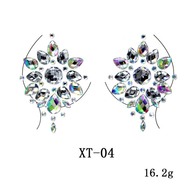 Resin rhinestone tattoo stickers