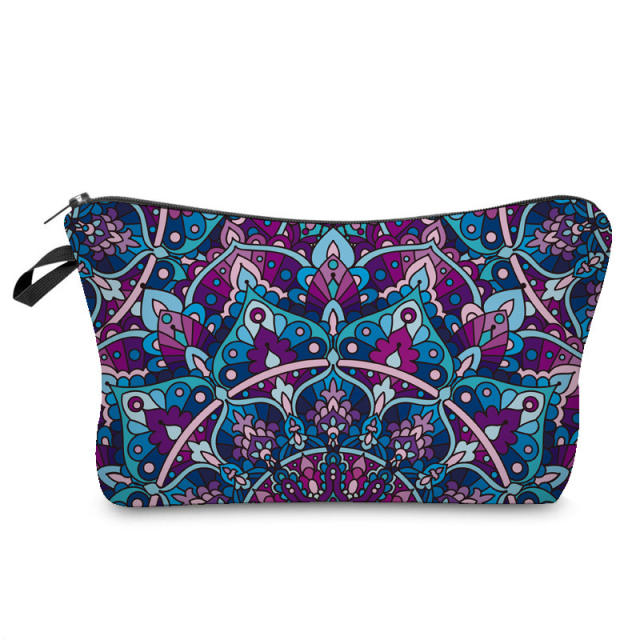 Amazon hot sale Mandala printed cosmetic bag