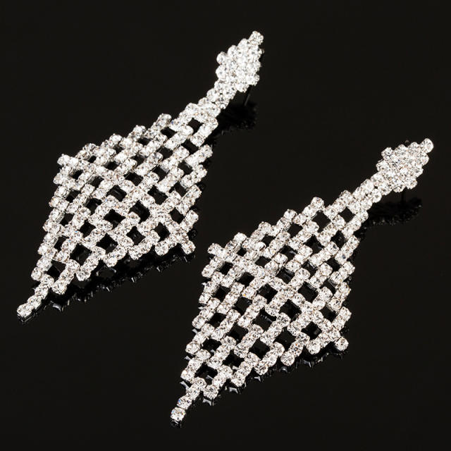 Occident fashion pave setting rhinestone earrings