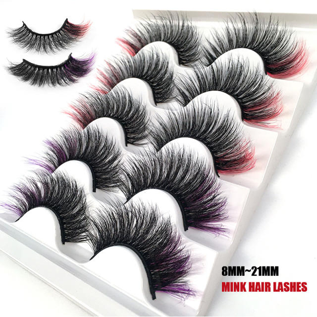 5pair colorful false eyelashes