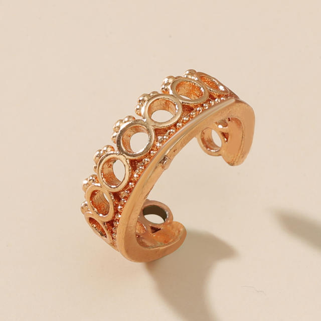 Hollow C shape ear cuff