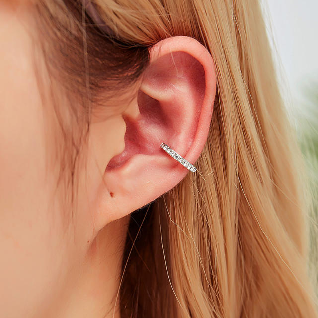 Fashion rhinestone copper ear cuff