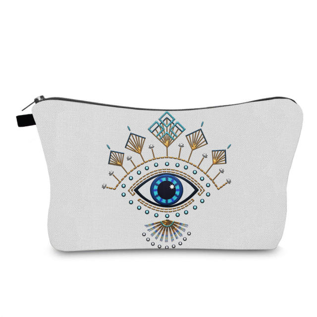 Waterproof cosmetic bag evil eye printing